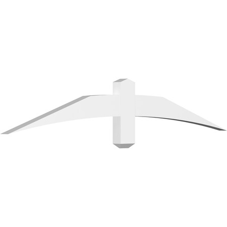 Ekena Millwork Bellingham Architectural Grade PVC Gable Bracket, 60"W x 10"H x 2"D x 4"F, 4/12 Pitch GBP060X10X0204BEL00